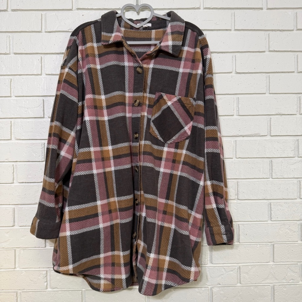 Maurices Fleece Shacket (2X)